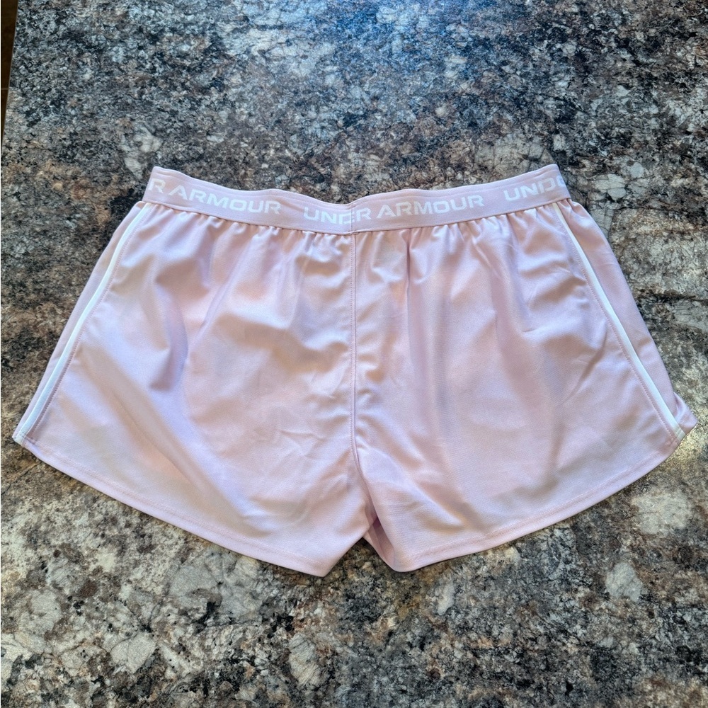 Under Armour Women's Light Pink Athletic Shorts - Picture 2 of 4